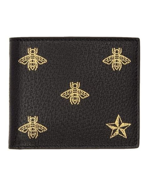 gucci black bee star wallet|Gucci bumblebee wallet.